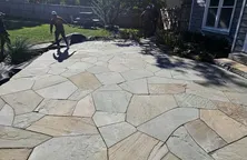 Close-up of a natural flagstone patio