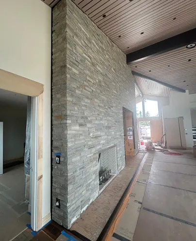 Interior Stone Accent Walls detail view