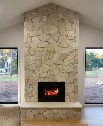Natural Stone Veneer Installation detail view