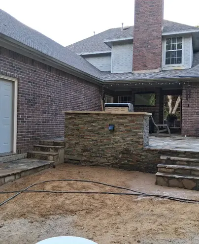 Outdoor Kitchen Masonry detail view