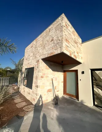 Stone-Clad Exterior on a Contemporary Home