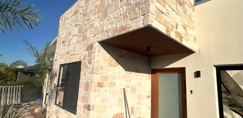Stone-Clad Exterior on a Contemporary Home