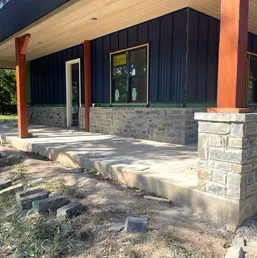 Stone Column Bases and Wainscot on a Craftsman Porch, photo 2