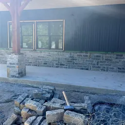Stone Column Bases and Wainscot on a Craftsman Porch, photo 5