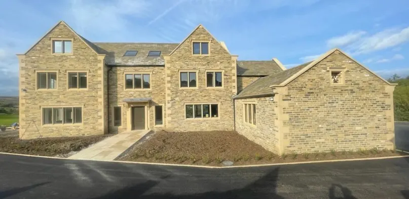 Cut-Stone Facade on a New Two-Story Home