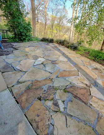 Flagstone Patio Over an Existing Concrete Slab