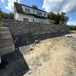 Hillside Natural Stone Retaining Wall, photo 1