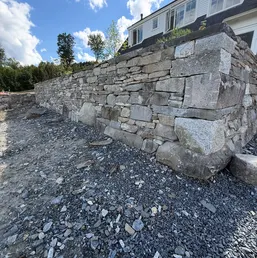Hillside Natural Stone Retaining Wall, photo 2