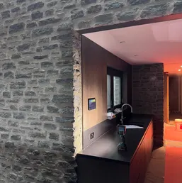 Interior Stone Veneer Columns in an Open Kitchen, photo 2