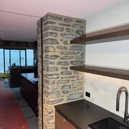 Interior Stone Veneer Columns in an Open Kitchen, photo 5