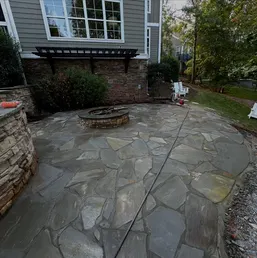 Flagstone Patio and Stone Steps on a Sloped Lot, photo 3