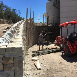 Natural Stone Wall Under Construction, photo 2