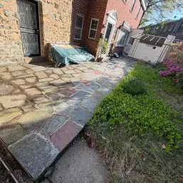 Rectangular Bluestone Patio Beside a Brick Home, photo 2