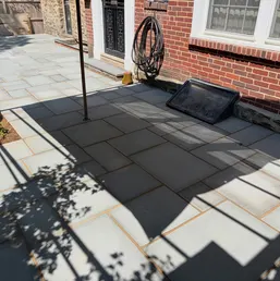Rectangular Bluestone Patio Beside a Brick Home, photo 5