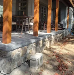 River Rock Porch Columns and Outdoor Fireplace, photo 7