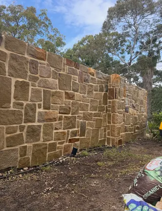 Sandstone Ashlar Garden Wall