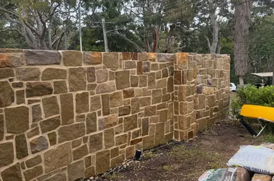 Sandstone Ashlar Garden Wall detail