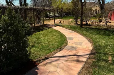 Sandstone Flagstone Patio and Garden Path detail