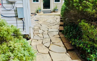 Stone Walkway Installation example