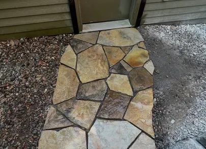 Stone Walkway Installation process
