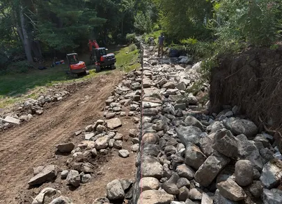 Stone Wall Repair process